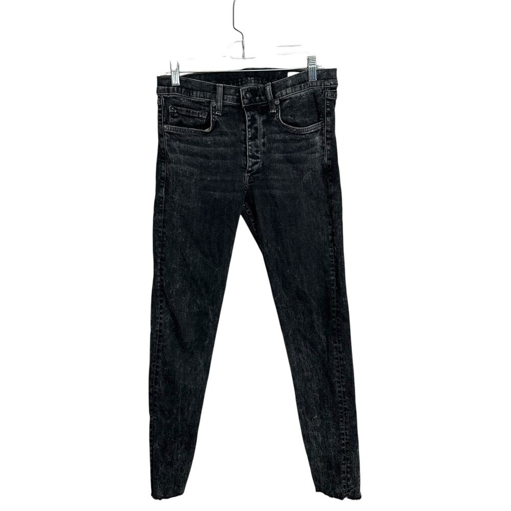 RAG & BONE Skinny Leg Fit 1 Acid Black Wash Jeans Men's Size 31 x 30